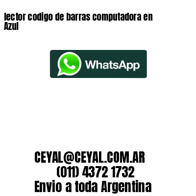 lector codigo de barras computadora en Azul