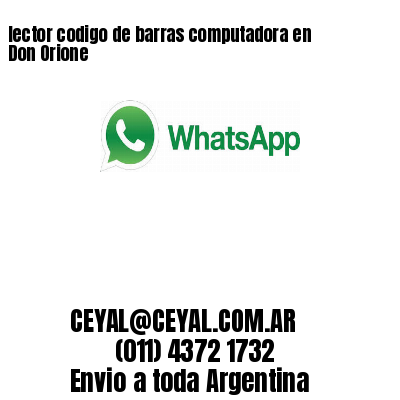lector codigo de barras computadora en Don Orione