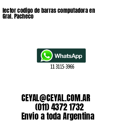 lector codigo de barras computadora en Gral. Pacheco