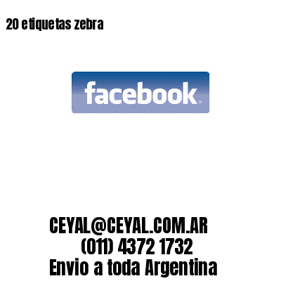 20 etiquetas zebra