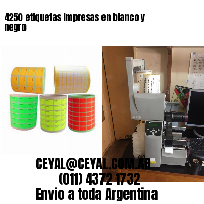 4250 etiquetas impresas en blanco y negro