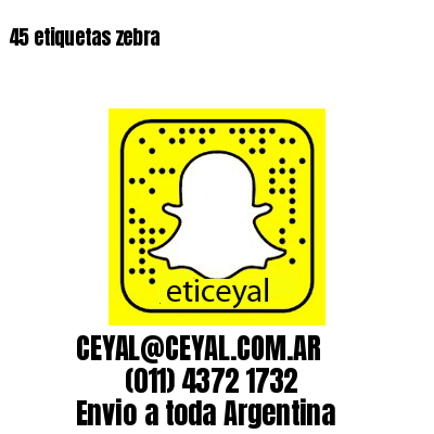 45 etiquetas zebra