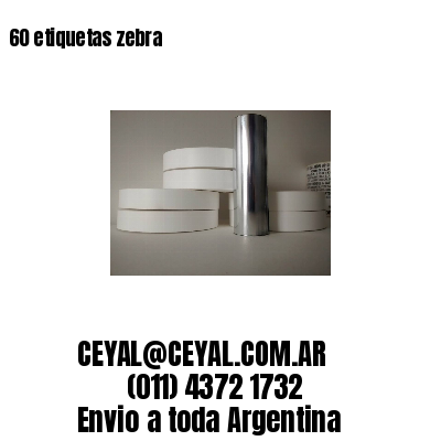 60 etiquetas zebra