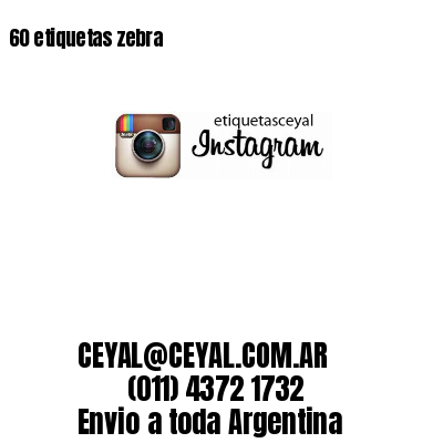 60 etiquetas zebra