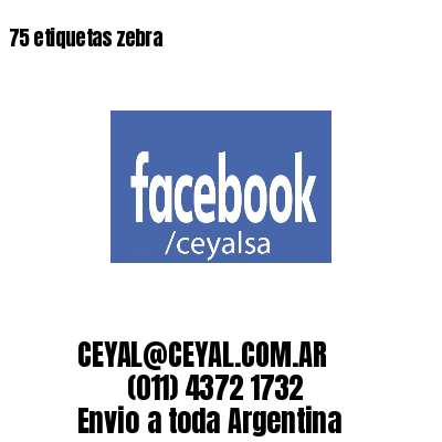 75 etiquetas zebra