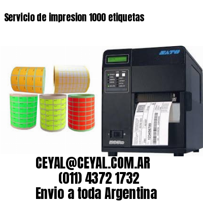 Servicio de impresion 1000 etiquetas