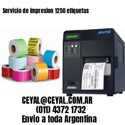 Servicio de impresion 1250 etiquetas