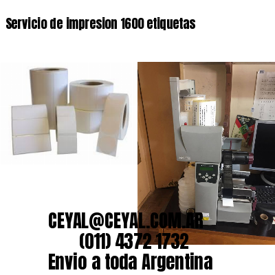 Servicio de impresion 1600 etiquetas