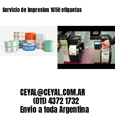 Servicio de impresion 1650 etiquetas