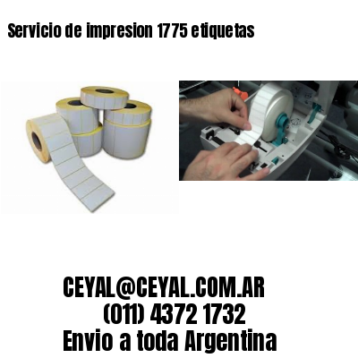 Servicio de impresion 1775 etiquetas