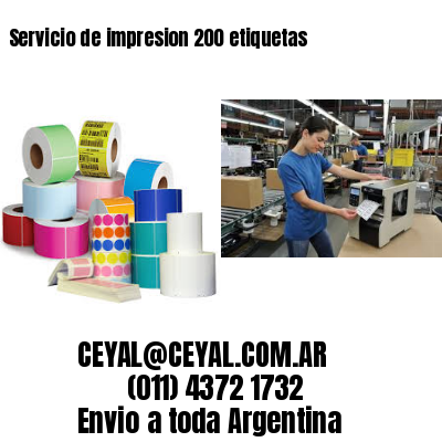 Servicio de impresion 200 etiquetas