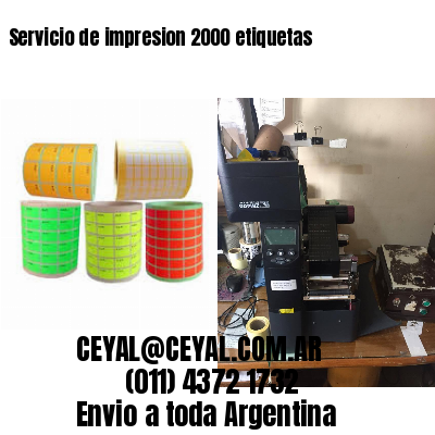 Servicio de impresion 2000 etiquetas