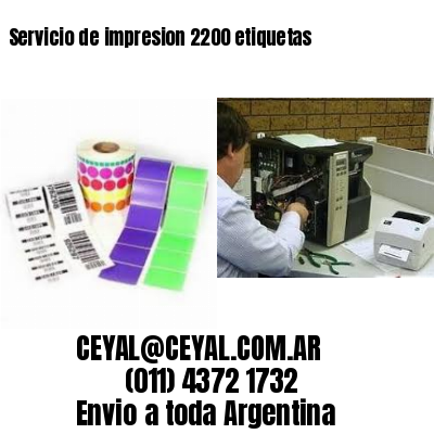 Servicio de impresion 2200 etiquetas