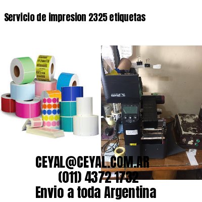 Servicio de impresion 2325 etiquetas