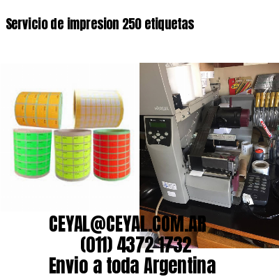 Servicio de impresion 250 etiquetas