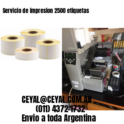 Servicio de impresion 2500 etiquetas