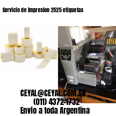 Servicio de impresion 2525 etiquetas