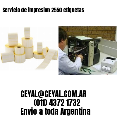 Servicio de impresion 2550 etiquetas