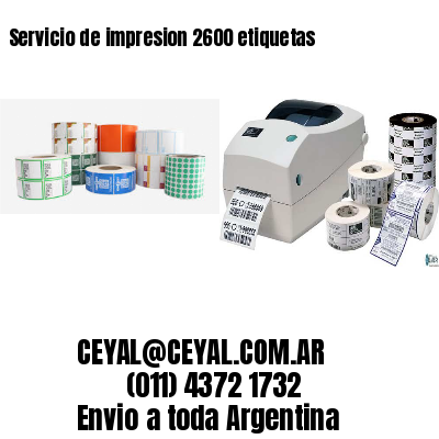Servicio de impresion 2600 etiquetas