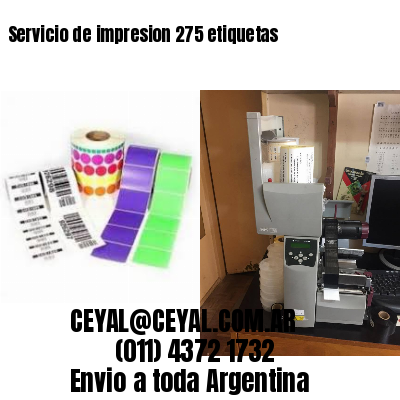 Servicio de impresion 275 etiquetas