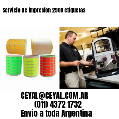 Servicio de impresion 2900 etiquetas