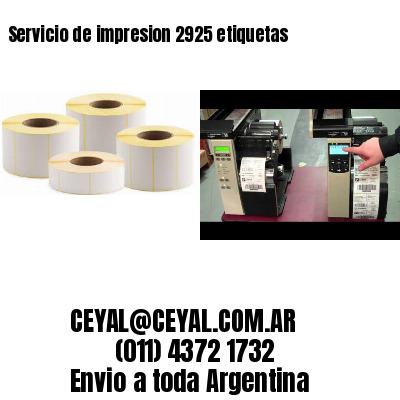 Servicio de impresion 2925 etiquetas