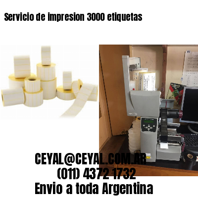 Servicio de impresion 3000 etiquetas