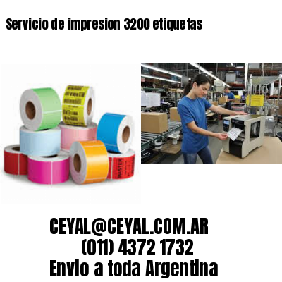 Servicio de impresion 3200 etiquetas