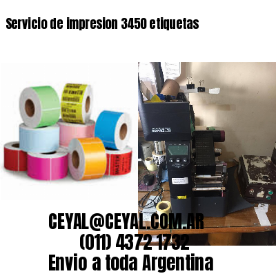 Servicio de impresion 3450 etiquetas