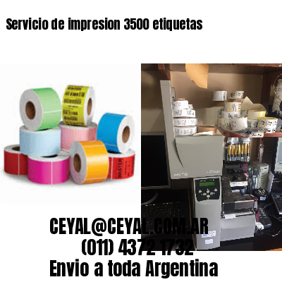 Servicio de impresion 3500 etiquetas