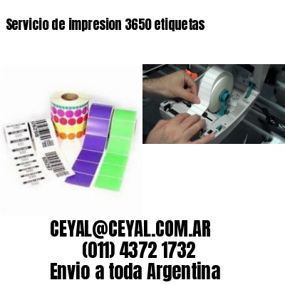 Servicio de impresion 3650 etiquetas