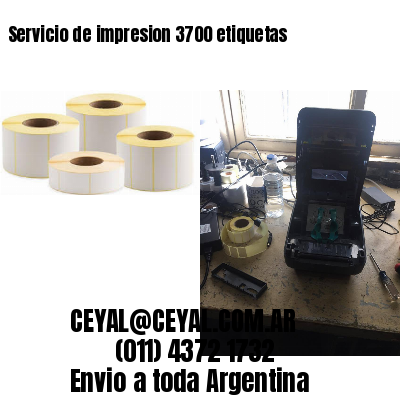 Servicio de impresion 3700 etiquetas