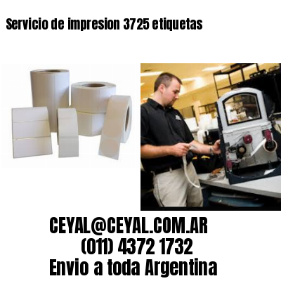 Servicio de impresion 3725 etiquetas