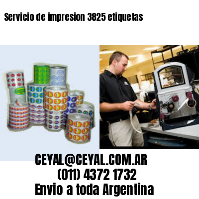 Servicio de impresion 3825 etiquetas