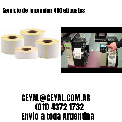 Servicio de impresion 400 etiquetas
