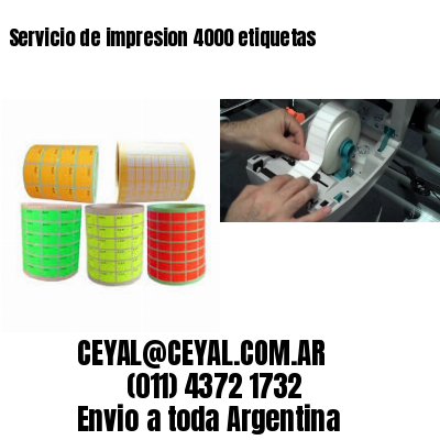 Servicio de impresion 4000 etiquetas