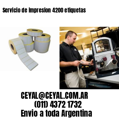 Servicio de impresion 4200 etiquetas