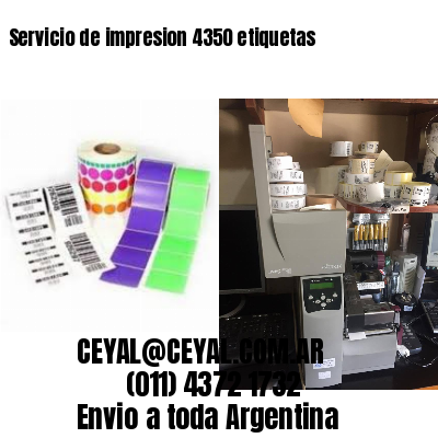 Servicio de impresion 4350 etiquetas