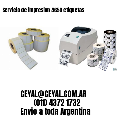 Servicio de impresion 4650 etiquetas