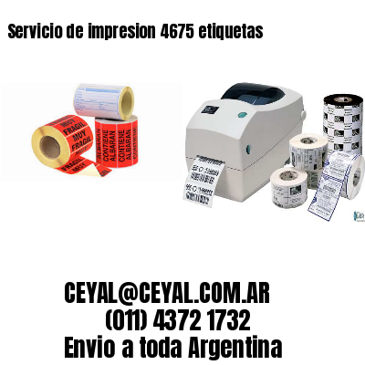 Servicio de impresion 4675 etiquetas
