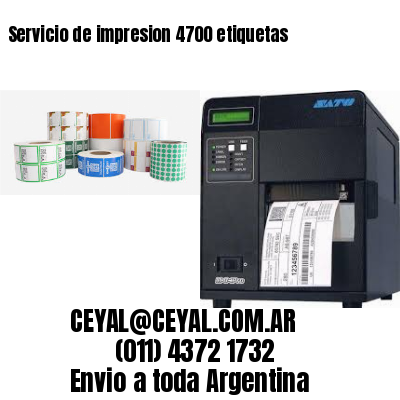 Servicio de impresion 4700 etiquetas