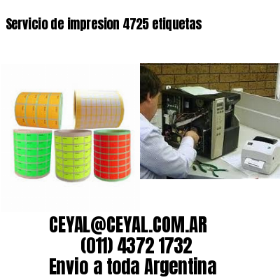Servicio de impresion 4725 etiquetas