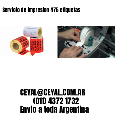 Servicio de impresion 475 etiquetas