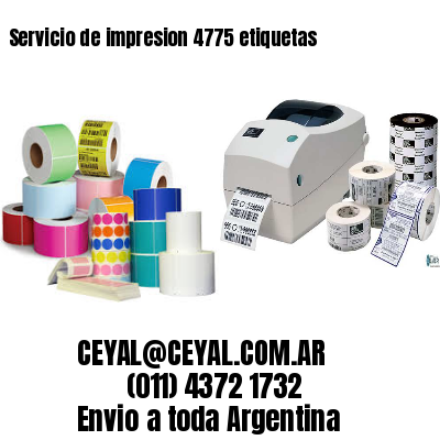 Servicio de impresion 4775 etiquetas