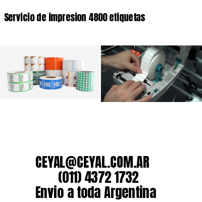 Servicio de impresion 4800 etiquetas