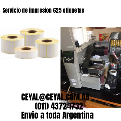Servicio de impresion 625 etiquetas