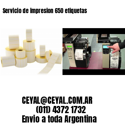 Servicio de impresion 650 etiquetas