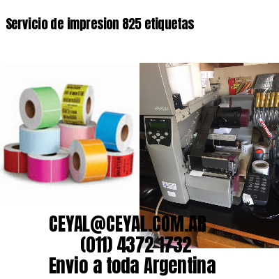 Servicio de impresion 825 etiquetas