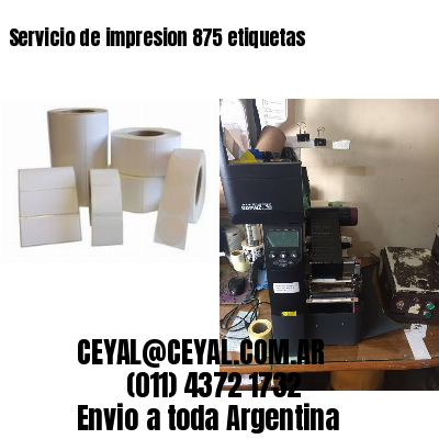 Servicio de impresion 875 etiquetas