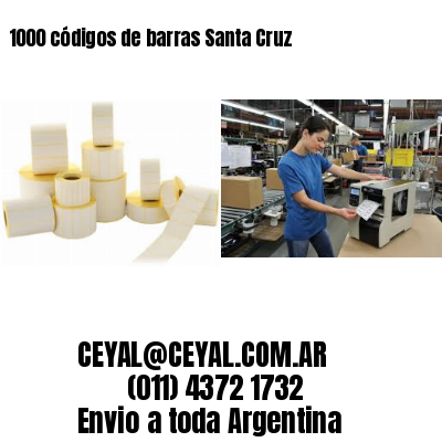 1000 códigos de barras Santa Cruz